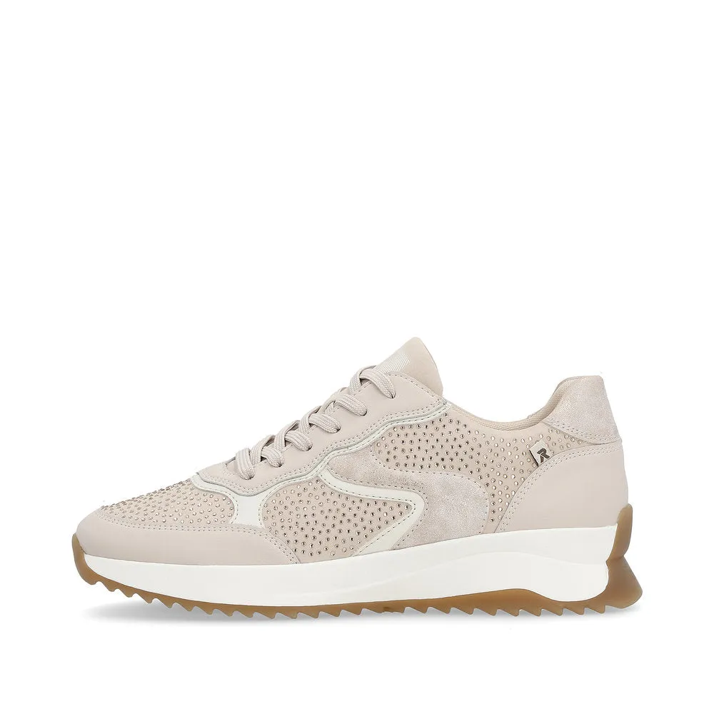 Rieker Evolution Ladies Crystal Trim Lace Up Sneaker