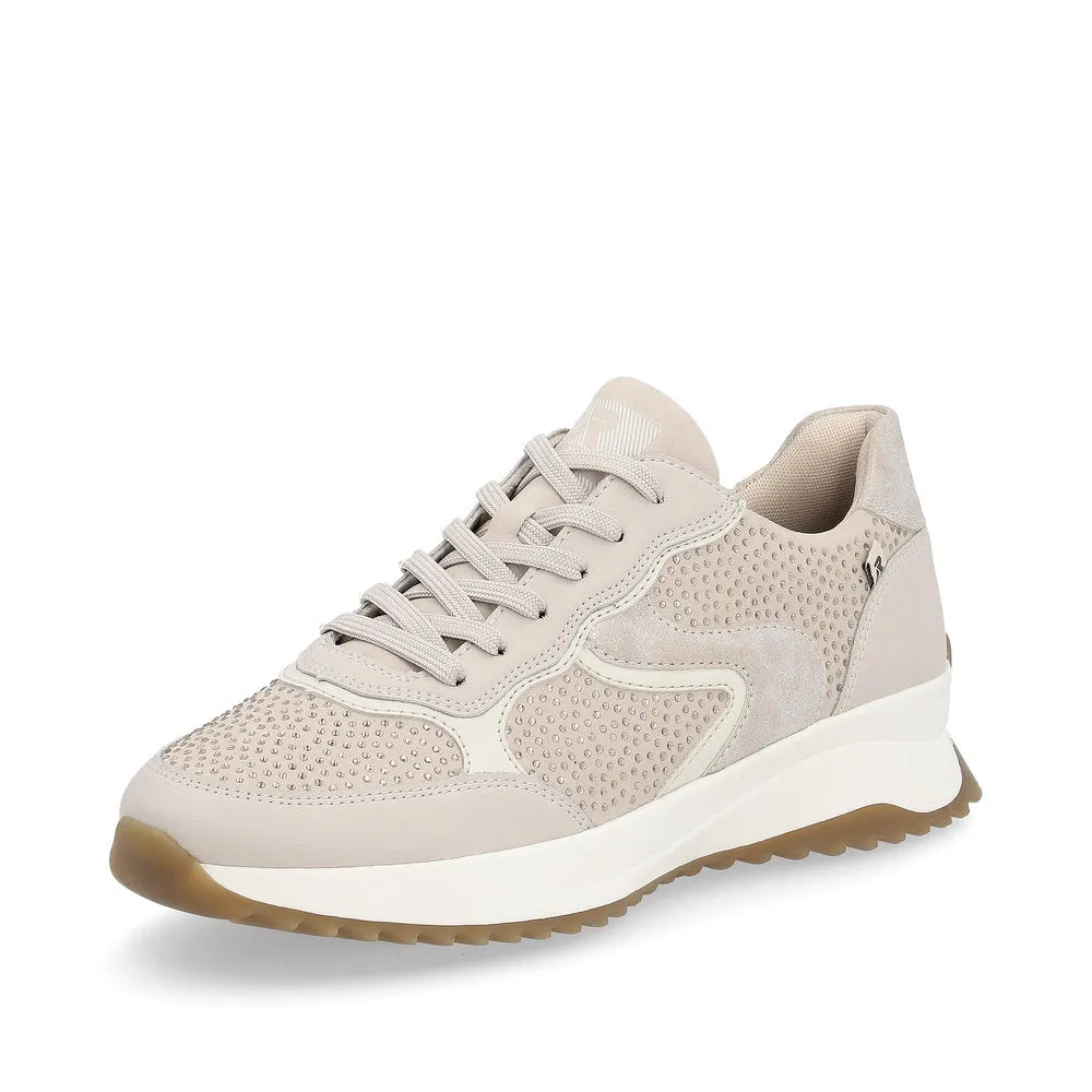 Rieker Evolution Ladies Crystal Trim Lace Up Sneaker