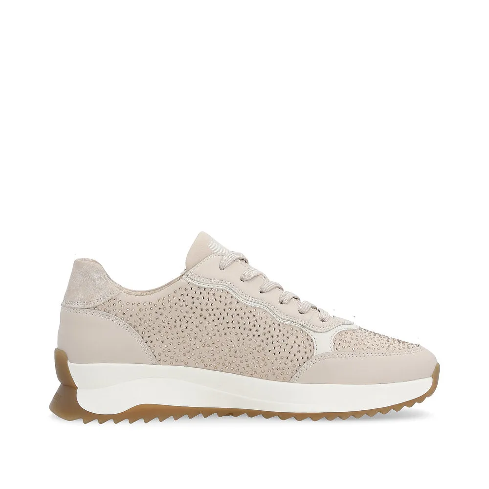Rieker Evolution Ladies Crystal Trim Lace Up Sneaker