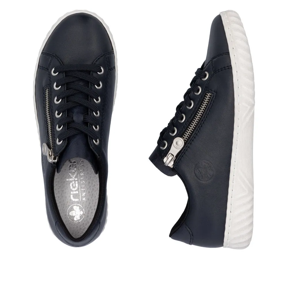 Rieker Ladies Zip and Lace Sneaker