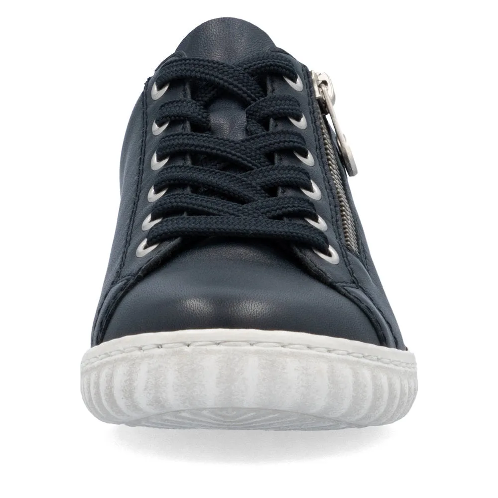 Rieker Ladies Zip and Lace Sneaker