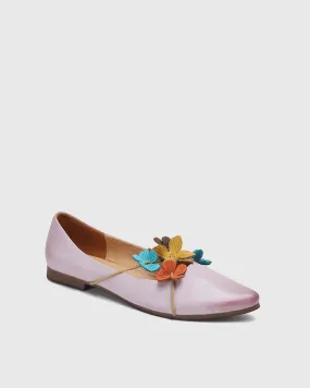 Saura Flower Flats In Violet