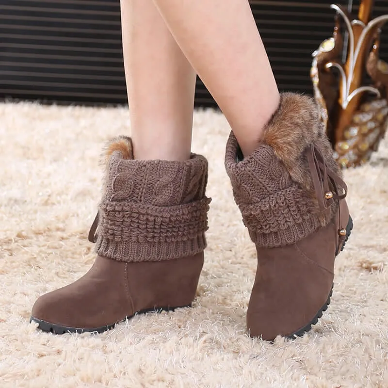 Sorel Wedge Winter Mid Calf Fur Boots