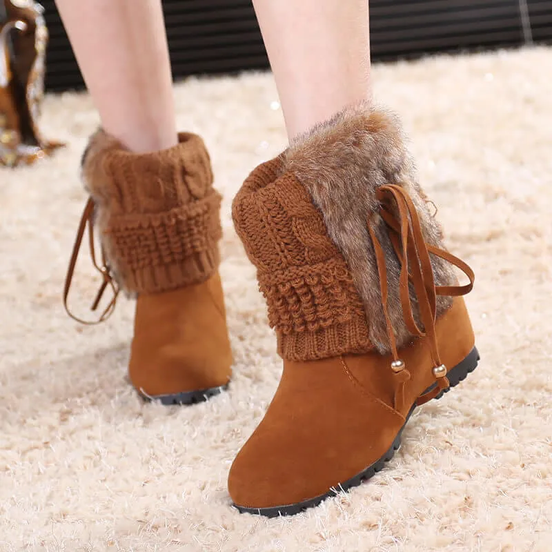 Sorel Wedge Winter Mid Calf Fur Boots