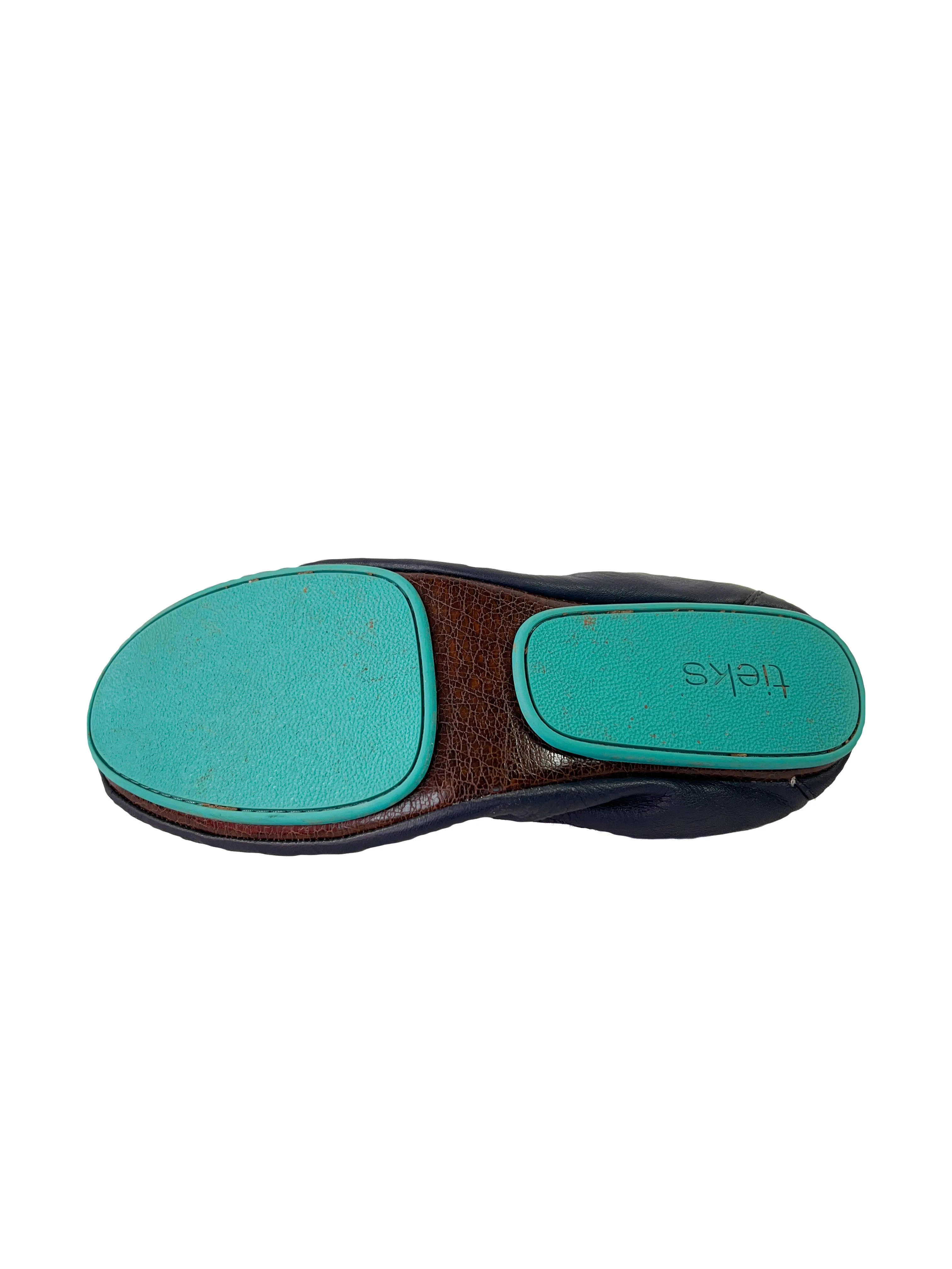 Tieks navy leather flats size 10