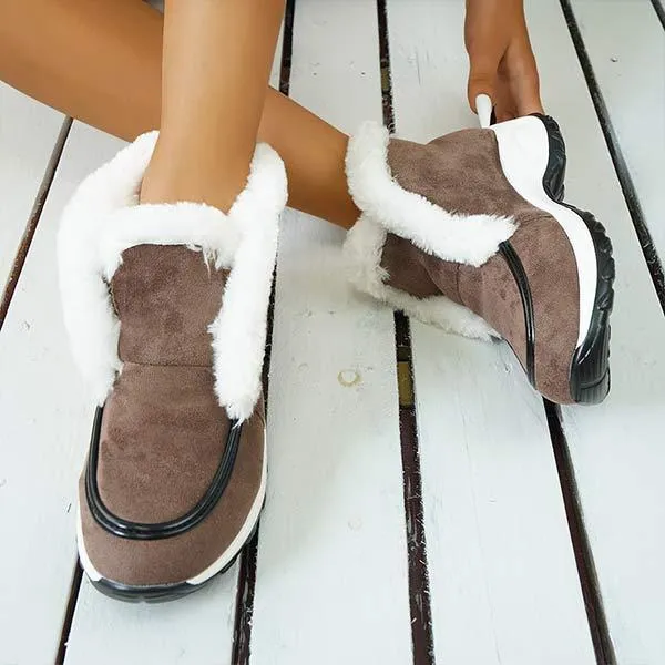 Women's Fleece-Lined Snow Boots with Air Cushion Outsole 78800265C