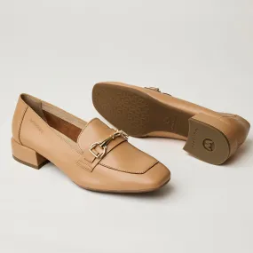 Wonders Tan Leather Loafers